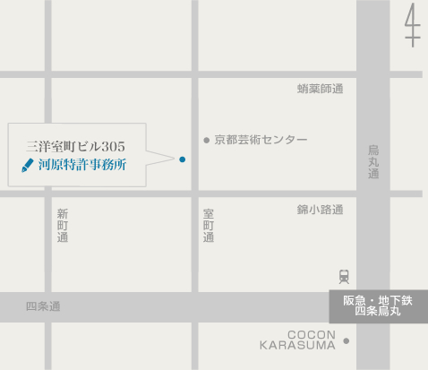 河原特許事務所のマップ